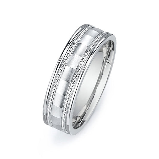 14K White Gold Wedding Band PN00216