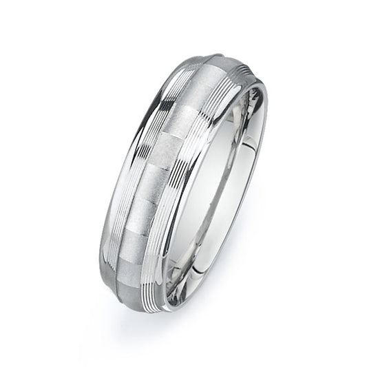 14K White Gold Wedding Band PN00304