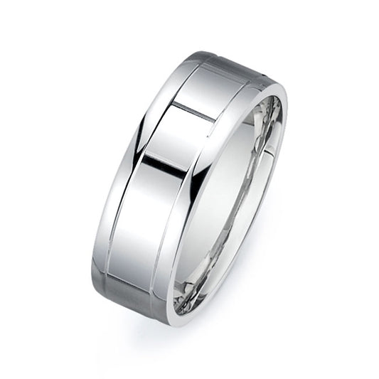 14K White Gold Wedding Band PN00293