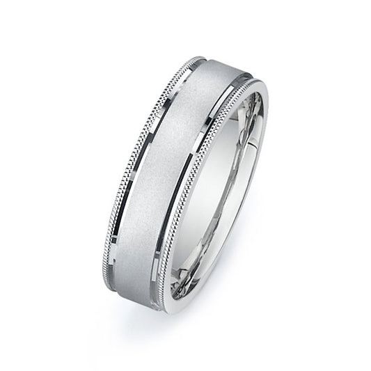 14K White Gold Wedding Band PN00435