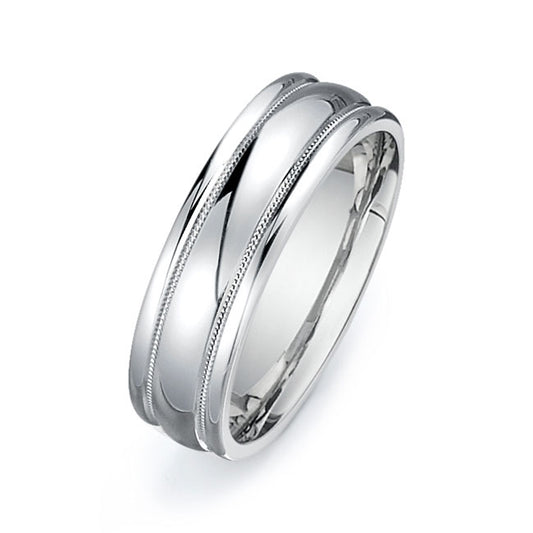 14K White Gold Wedding Band PN00245