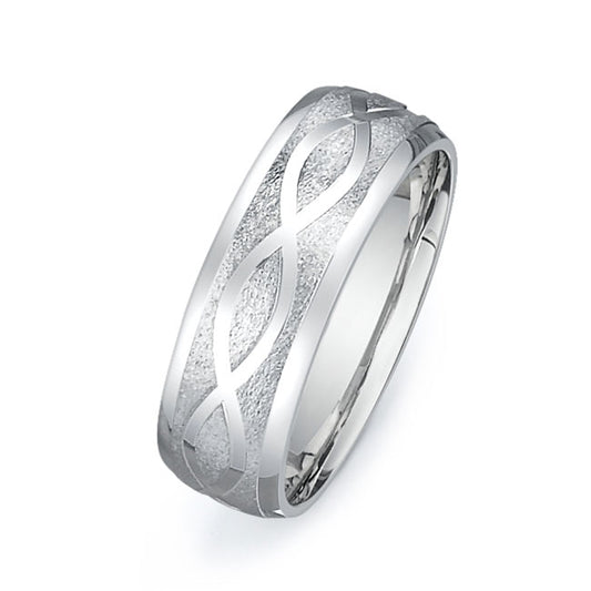 14K White Gold Wedding Band PN00437