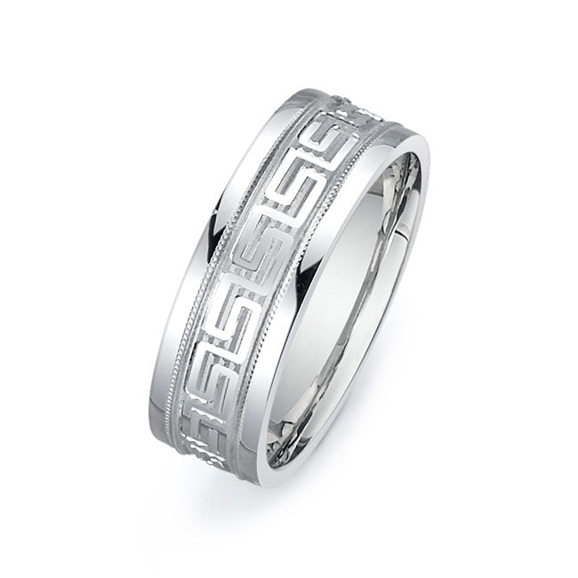 14K White Gold Wedding Band PN00539