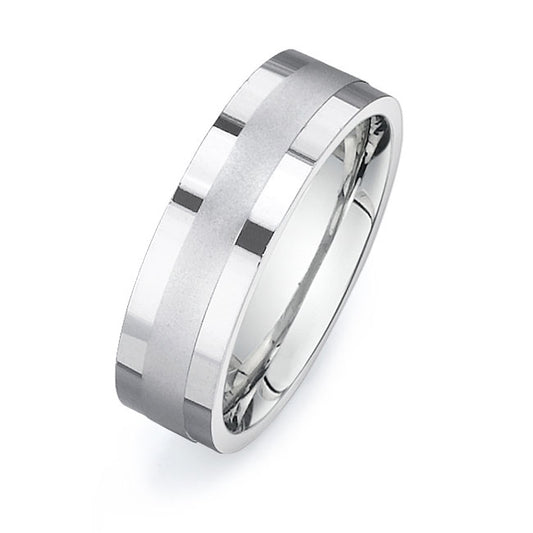 14K White Gold Wedding Band PN00357