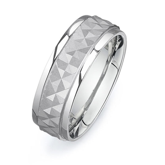 14K White Gold Wedding Band PN00353