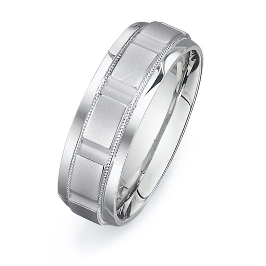 14K White Gold Wedding Band PN00351