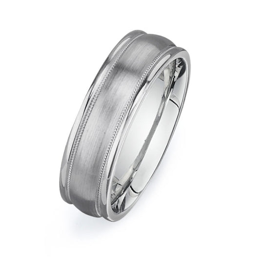 14K White Gold Wedding Band PN00352