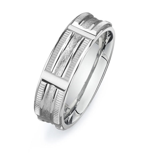 14K White Gold Wedding Band PN00418