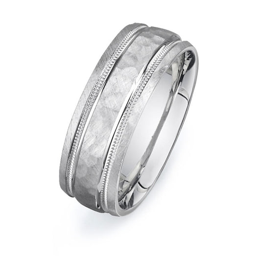 14K White Gold Wedding Band PN00403