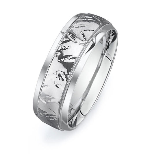 14K White Gold Wedding Band PN00466