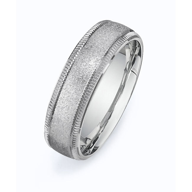 14K White Gold Wedding Band PN00530