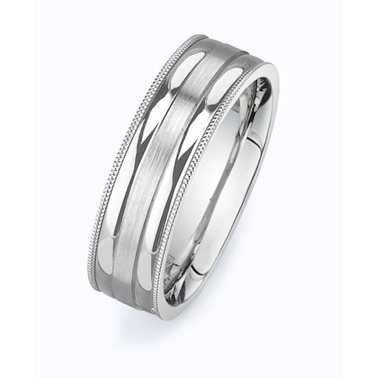 14K White Gold Wedding Band PN00459