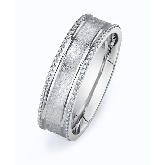 14K White Gold Wedding Band PN00462