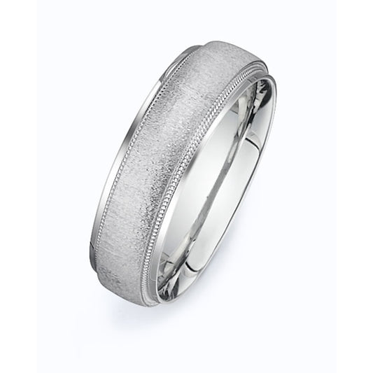 14K White Gold Wedding Band PN00360