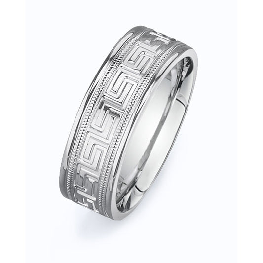 14K White Gold Wedding Band PN00414