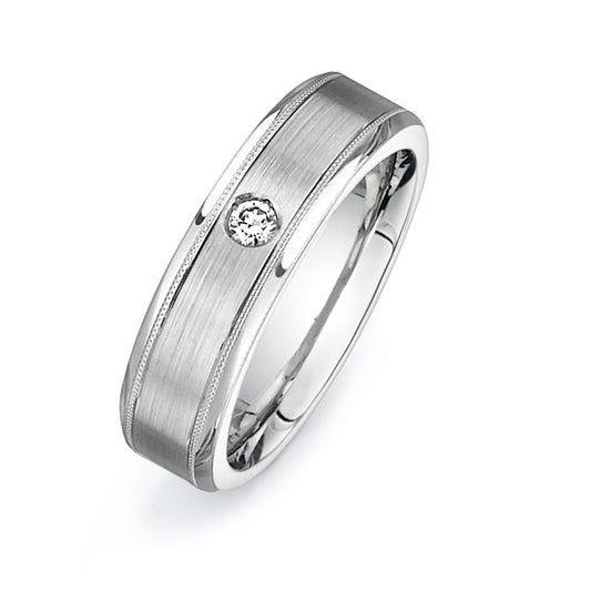 14K White Gold Wedding Band PN00532