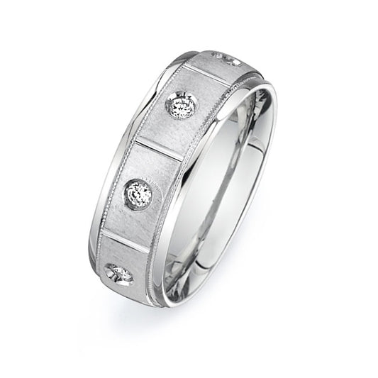 14K White Gold Wedding BandPN00483