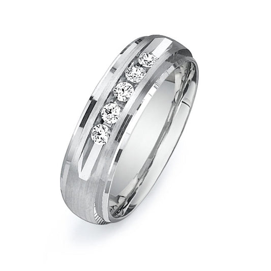 14K White Gold Wedding Band PN00463