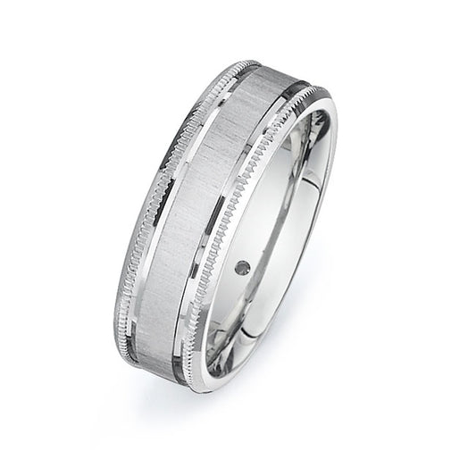 14K White Gold Wedding Band PN00456