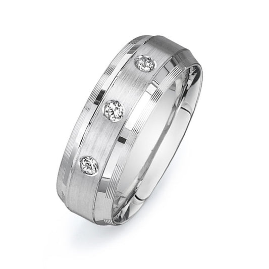 14K White Gold Wedding Band PN00531