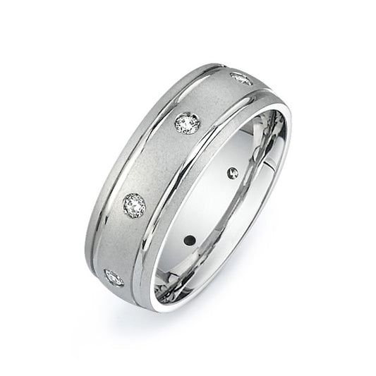 14K White Gold Wedding Band PN00586