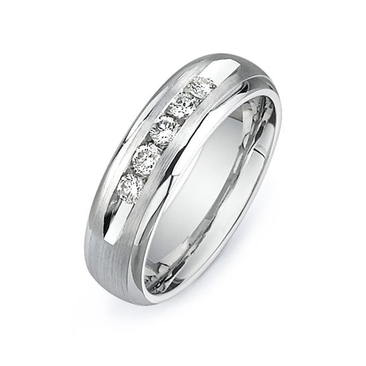 14K White Gold Wedding Band PN00581