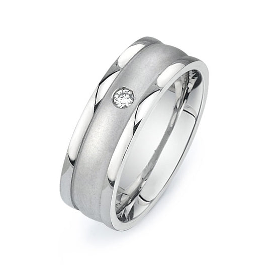 14K White Gold Wedding Band PN00590