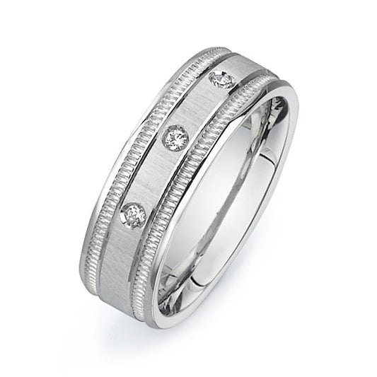 14K White Gold Wedding Band PN00492