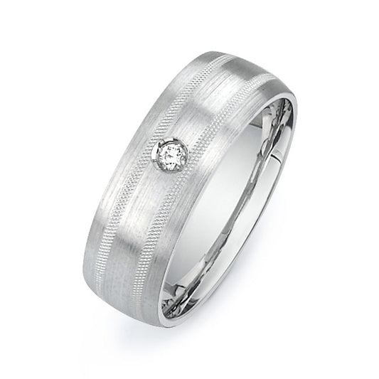 14K White Gold Wedding Band PN00556