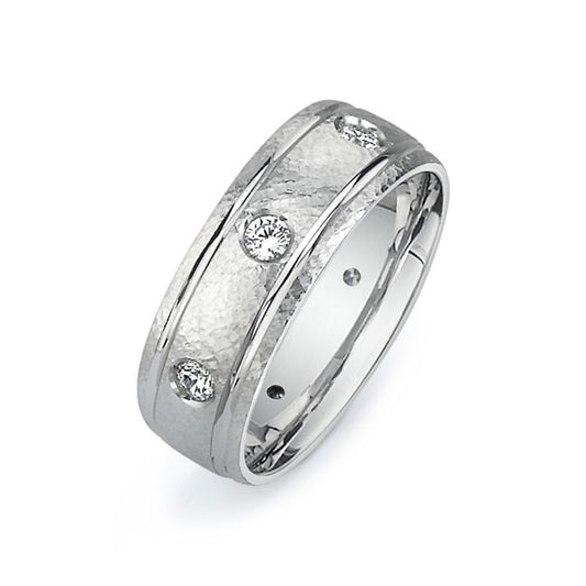 14K White Gold Wedding Band PN00588