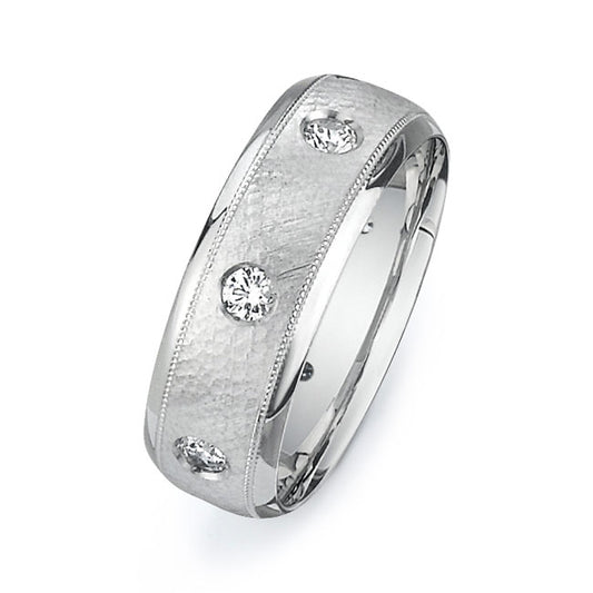 14K White Gold Wedding Band PN00491