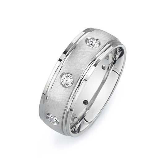 14K White Gold Wedding Band PN00543