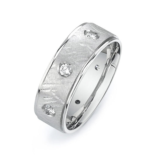 14K White Gold Wedding Band PN00583