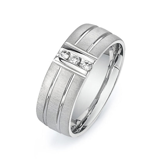 14K White Gold Wedding Band PN00489