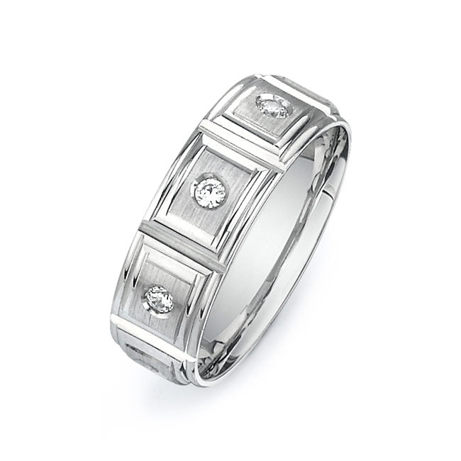 14K White Gold Wedding Band PN00651