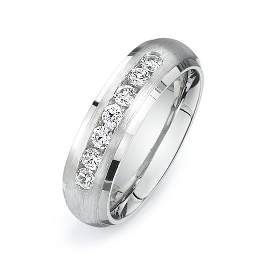 14K White Gold Wedding Band PN00487