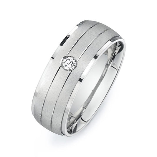 14K White Gold Wedding Band PN00589