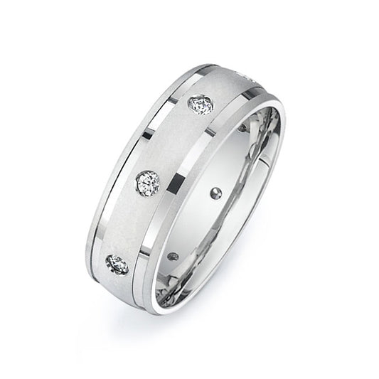 14K White Gold Wedding Band PN00470