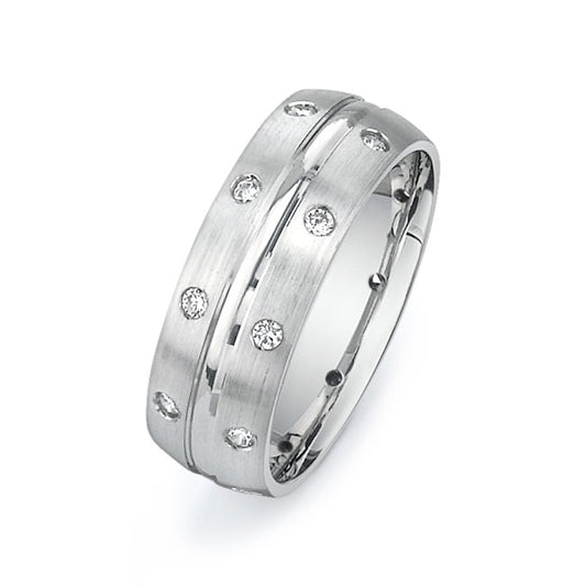 14K White Gold Wedding Band PN00575