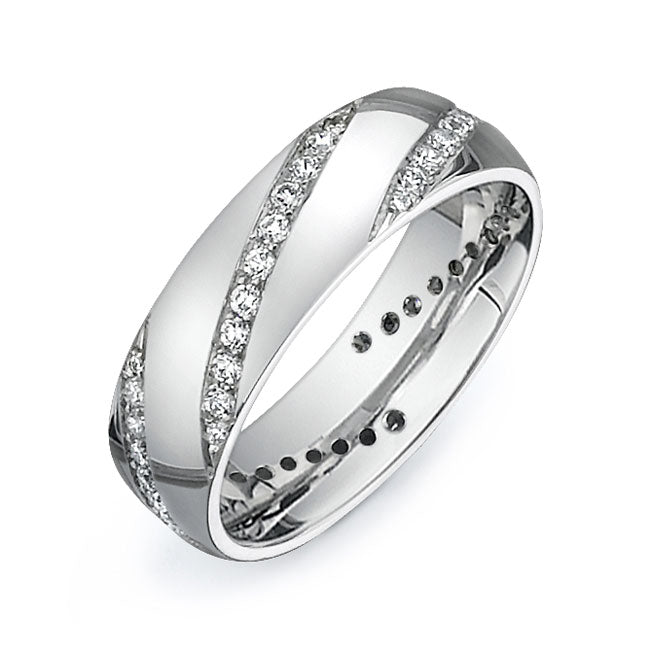 14K White Gold Wedding Band PN00630